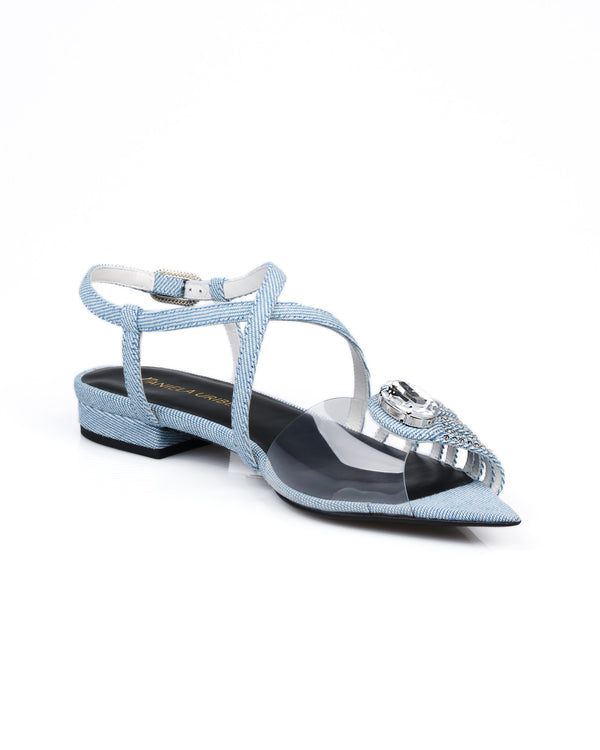 Made-to-Order Bloom Flats (Denim)