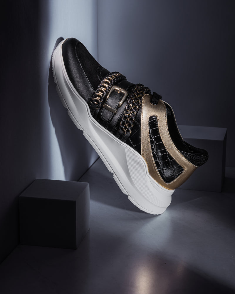 Together We Can Sneaker (Black & Gold)