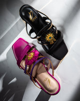 Empower Sandal (Black & Gold)
