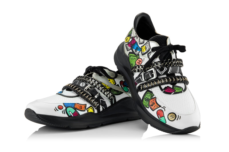 Sans Sucre Artist, Art basel 2022, painted sneakers