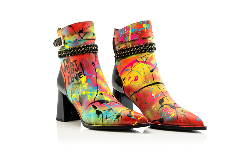 Do What You Love artist, Painted boots, art basel 2022
